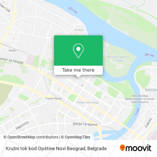 Kružni tok kod Opštine Novi Beograd map