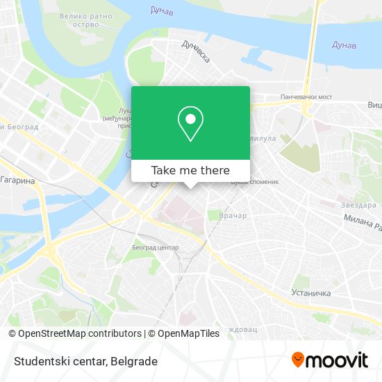 Studentski centar map