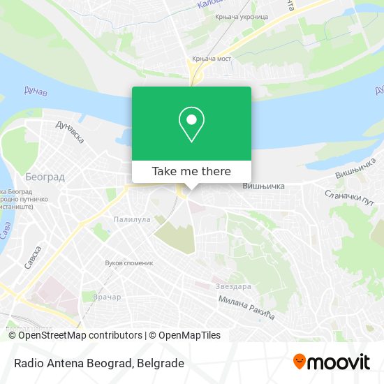 Radio Antena Beograd map