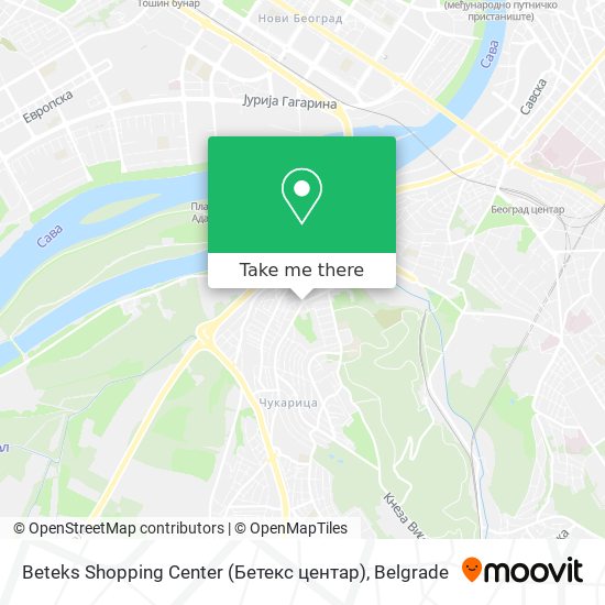 Beteks Shopping Center (Бетекс центар) map