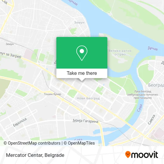 Mercator Centar map