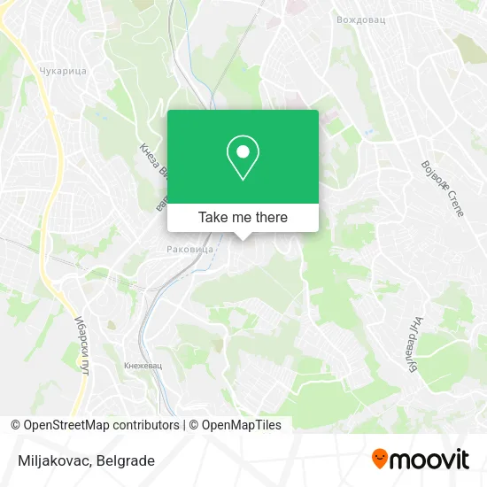 Miljakovac map