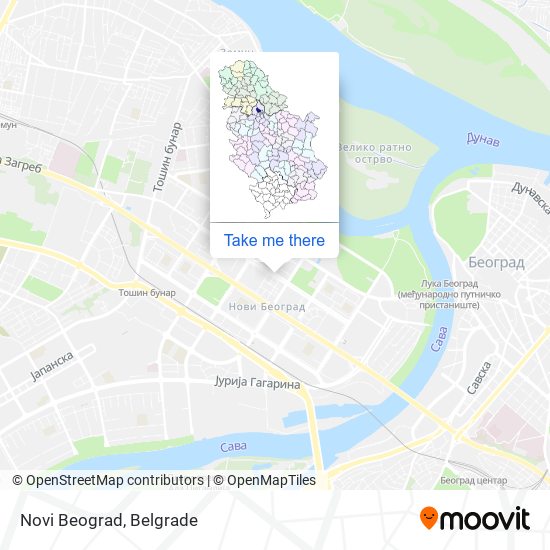 Novi Beograd map