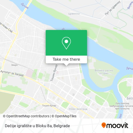 Dečije igralište u Bloku 8a map