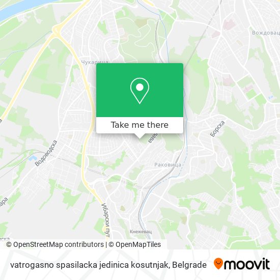 vatrogasno spasilacka jedinica kosutnjak map