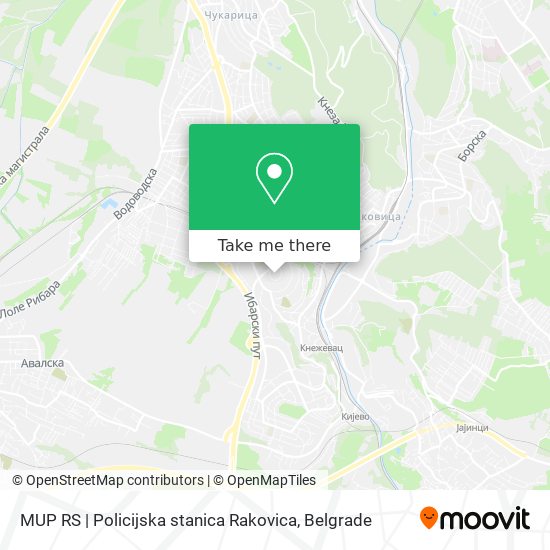 MUP RS | Policijska stanica Rakovica map