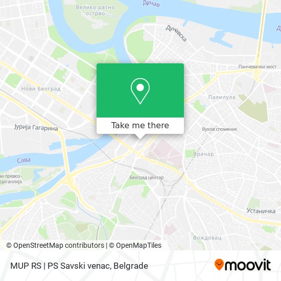 MUP RS | PS Savski venac map