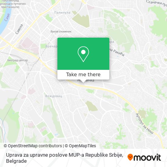 Uprava za upravne poslove MUP-a Republike Srbije map