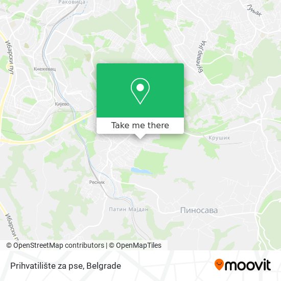 Prihvatilište za pse map