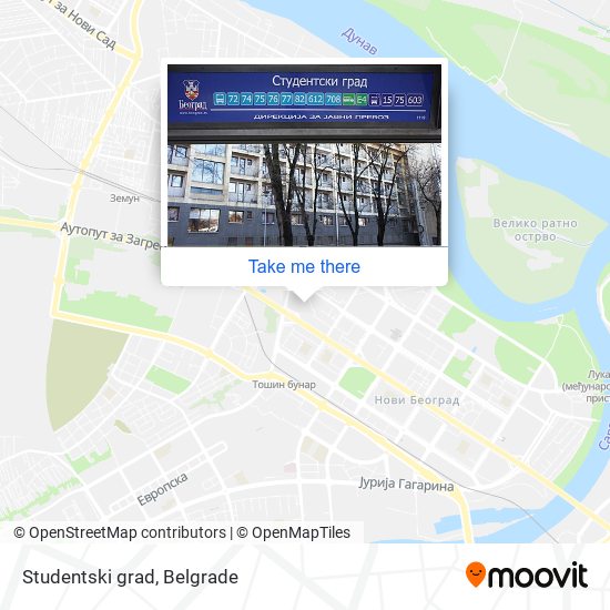 Studentski grad map