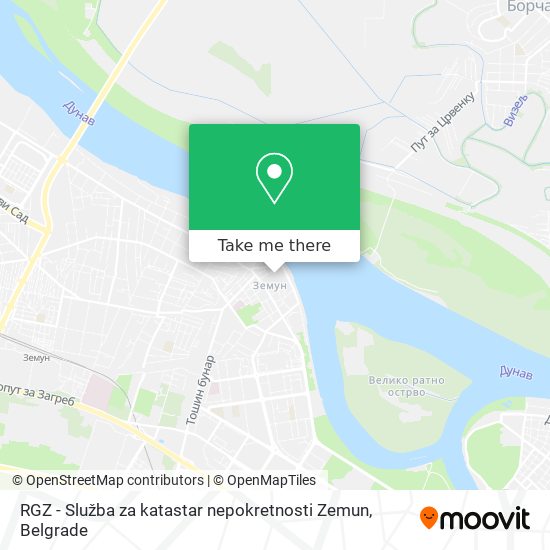 RGZ - Služba za katastar nepokretnosti Zemun map