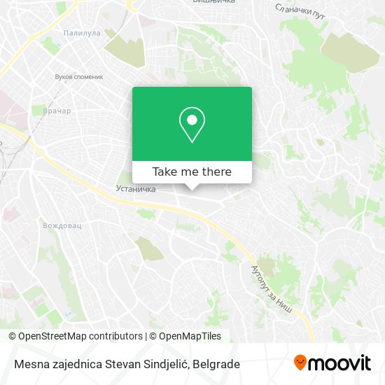 Mesna zajednica  Stevan Sindjelić map