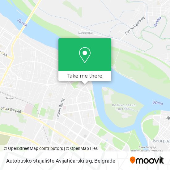 Autobusko stajalište Avijatičarski trg map