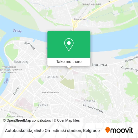 Autobusko stajalište Omladinski stadion map
