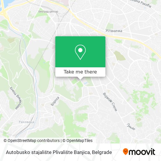 Autobusko stajalište Plivalište Banjica map