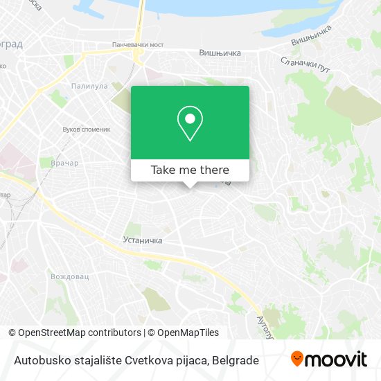 Autobusko stajalište Cvetkova pijaca map