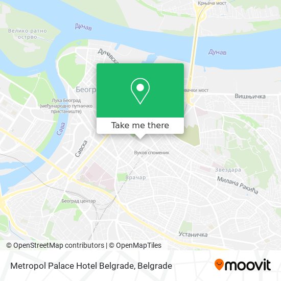 Metropol Palace Hotel Belgrade map