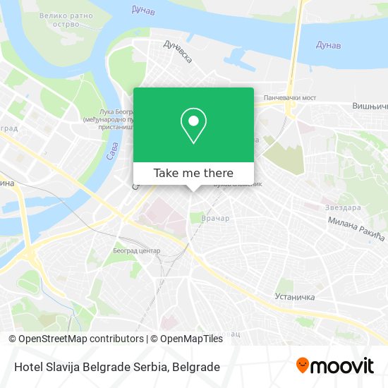 Hotel Slavija Belgrade Serbia map