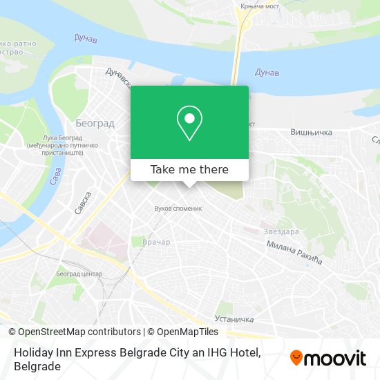 Holiday Inn Express Belgrade City an IHG Hotel map