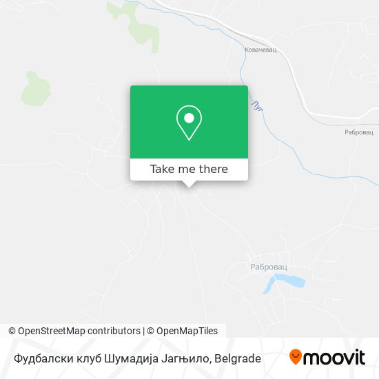 Фудбалски клуб Шумадија Јагњило map