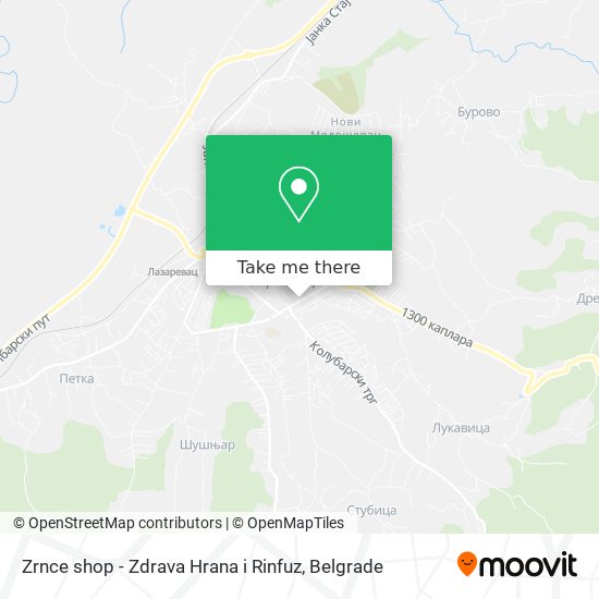 Zrnce shop - Zdrava Hrana i Rinfuz map