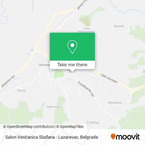 Salon Venčanica Slađana - Lazarevac map