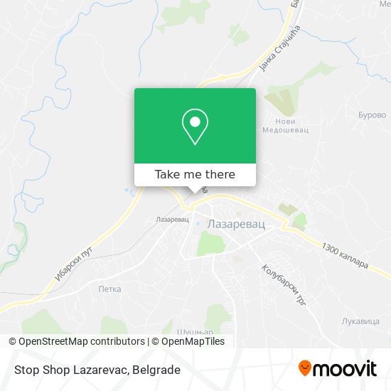 Stop Shop Lazarevac map