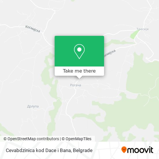 Cevabdzinica kod Dace i Bana map