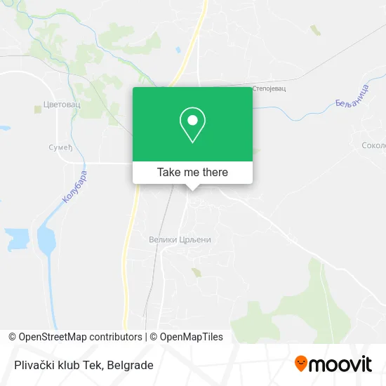 Plivački klub Tek map