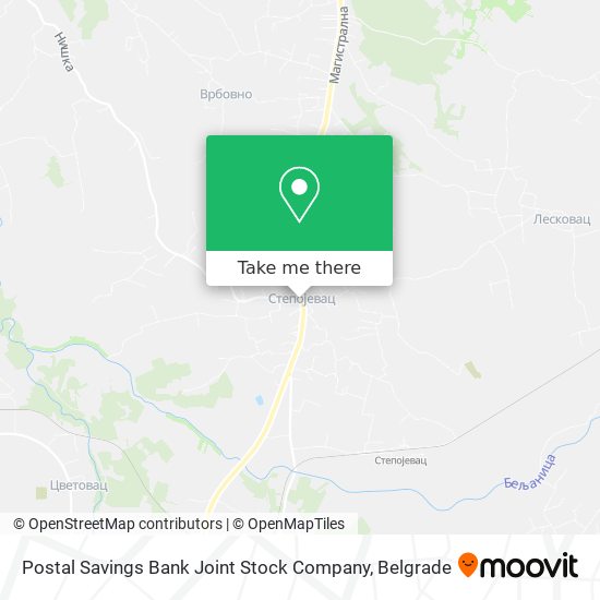 Postal Savings Bank Joint Stock Company map