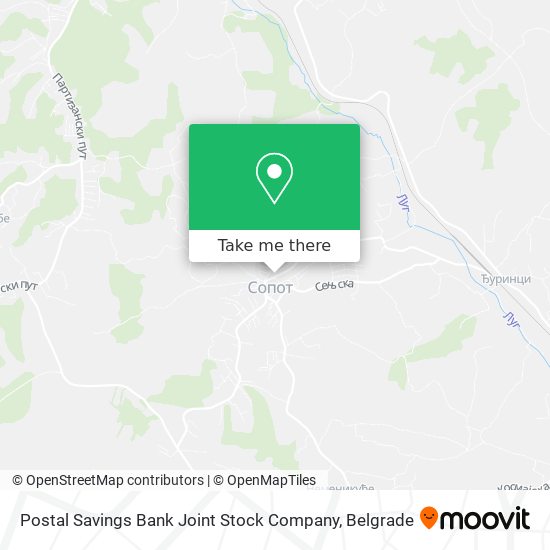 Postal Savings Bank Joint Stock Company map