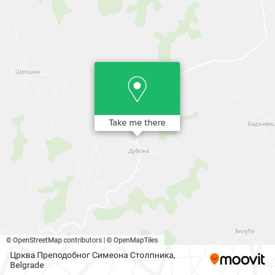 Црква Преподобног Симеона Столпника map