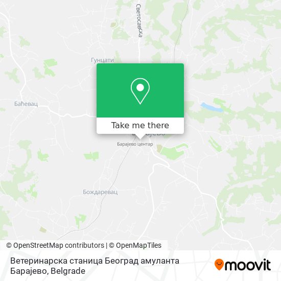 Ветеринарска станица Београд амуланта Барајево map