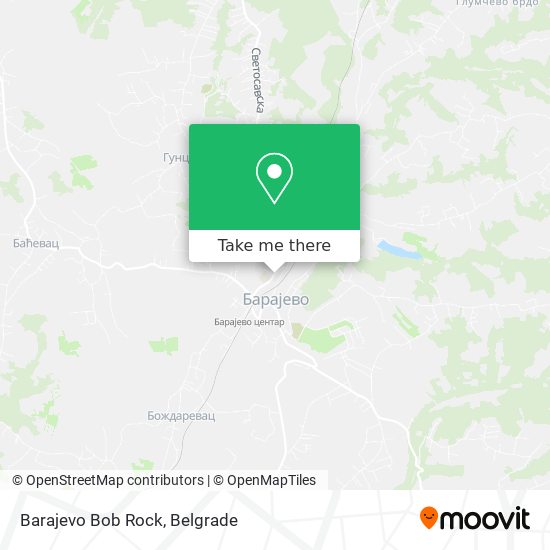 Barajevo Bob Rock map