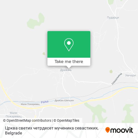 Црква светих четрдесет мученика севастиких map