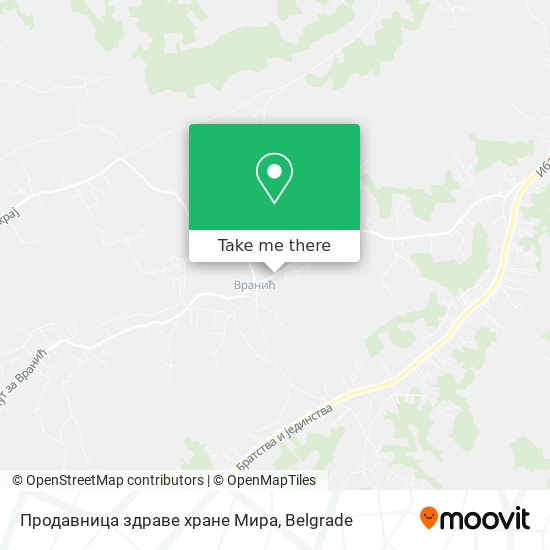 Продавница здраве хране Мира map