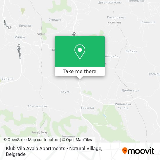 Klub Vila Avala Apartments - Natural Village map