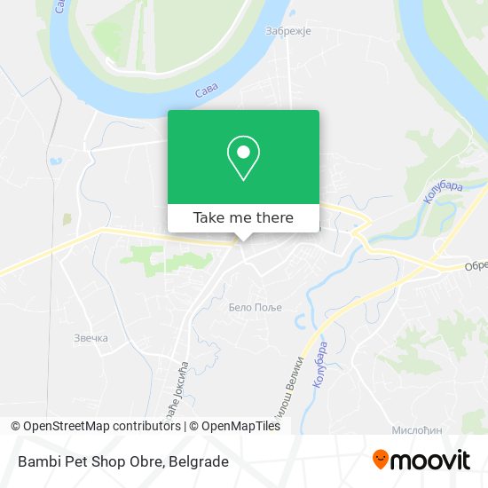 Bambi Pet Shop Obre map