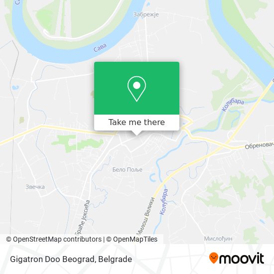 Gigatron Doo Beograd map