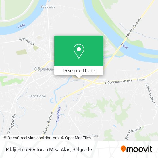 Riblji Etno Restoran Mika Alas map