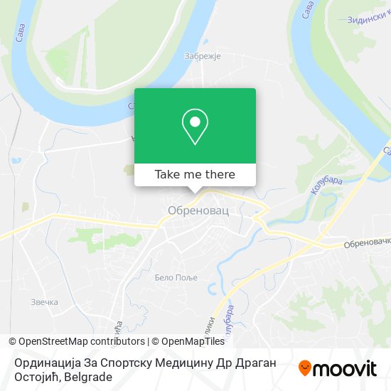 Ординација За Спортску Медицину Др Драган Остојић map