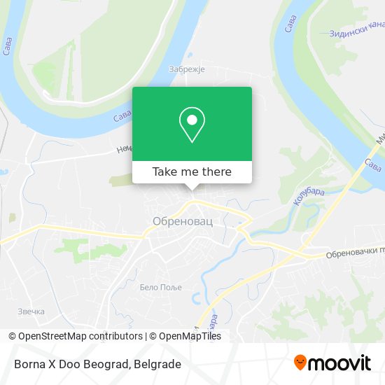 Borna X Doo Beograd map