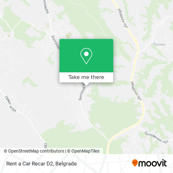 Rent a Car Recar D2 map