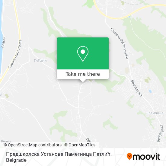 Предшколска Установа Паметница Петлић map