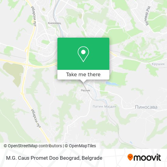 M.G. Caus Promet Doo Beograd map