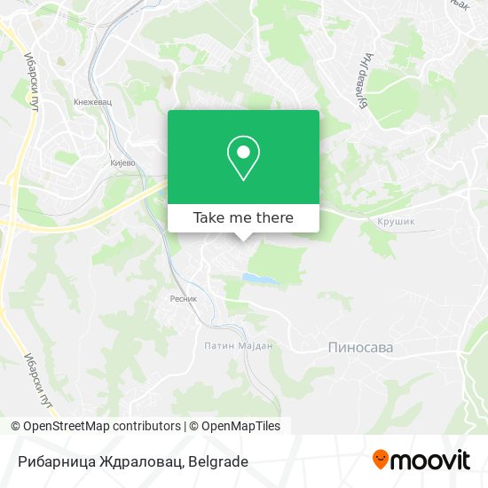 Рибарница Ждраловац map