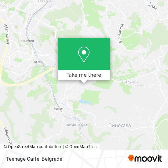 Teenage Caffe map