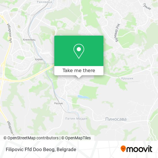 Filipovic Ffd Doo Beog map