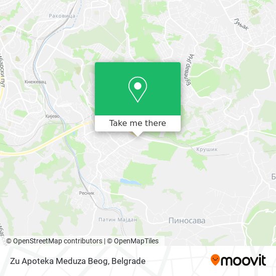 Zu Apoteka Meduza Beog map