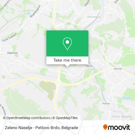 Zeleno Naselje - Petlovo Brdo map